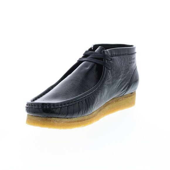 Clarks Womens Wallabee Boot Black Boots (NWT) - Picture 4 of 7